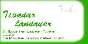 tivadar landauer business card